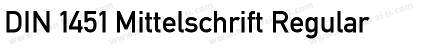 DIN 1451 Mittelschrift Regular字体转换